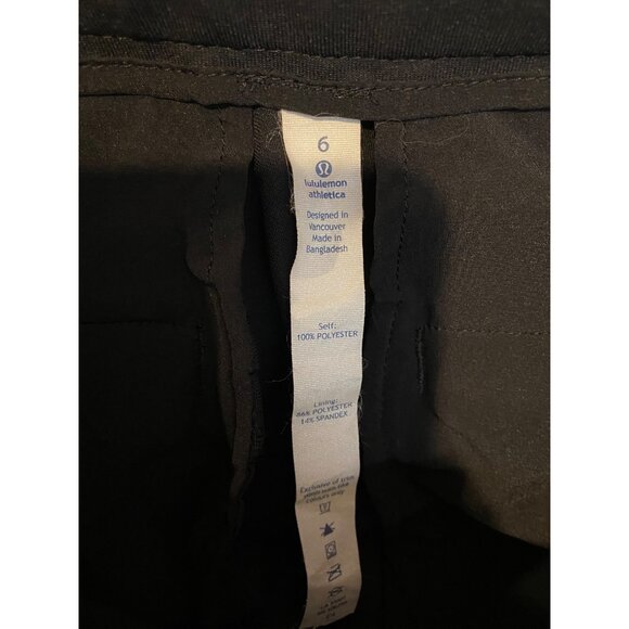 Lululemon Women's Long Story Short Golf Black Pleated Bermuda Casual Size 6 - Picture 7 of 7